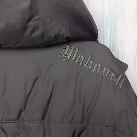 Makaveli branded Tupac long puffer coat XL gray - Picture 4 of 16